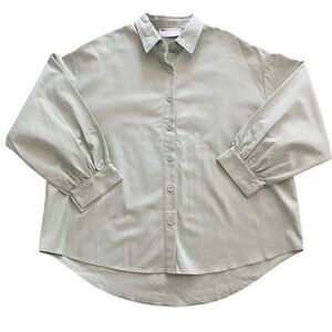 NWOT ASOS | Oversized Boxy Button Down Shirt 100% Cotton, Size 2